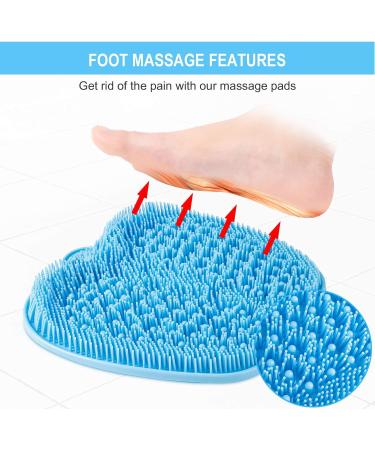 BESKAR Foot Scrubber XL with Non-Slip Suction Cups - Shower Mat for Cleansing, Exfoliating, and Massaging Feet - Improve Circulation and Soothe Achy Feet - Buy Online on GoSupps.com
