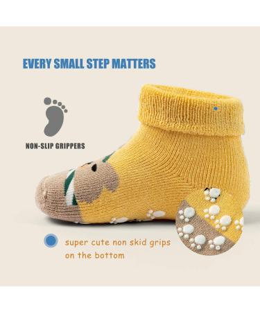 Non Slip Winter Socks for Boys & Girls | Moon Tree Baby 6 Pairs 2-4 Years Bear Mix 5067 - Buy Online on GoSupps.com