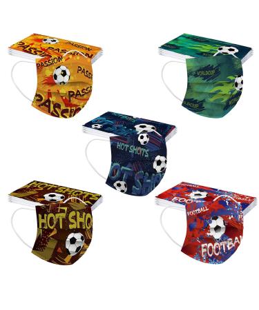 DeaamyGly 50 pieces 3-layer non-woven fabric mouth-nose protection with colorful motif breathable multifunction cloth Neckuch Bandana for adults (A028 50)