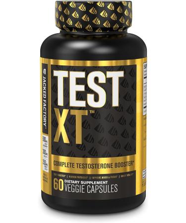 Testosterone Booster for Men w/Tongkat Ali (EuryGold), KSM 66 Ashwagandha, Primavie & More- Test XT Natural Test Booster & Muscle Builder Supplement - 60 Veggie T Pills