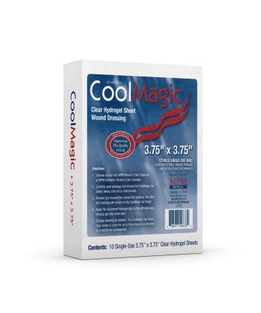 CoolMagic Clear Hydrogel Sheet Wound Dressing  3.75 x 3.75  Box of 10 10 Count (Pack of 1)