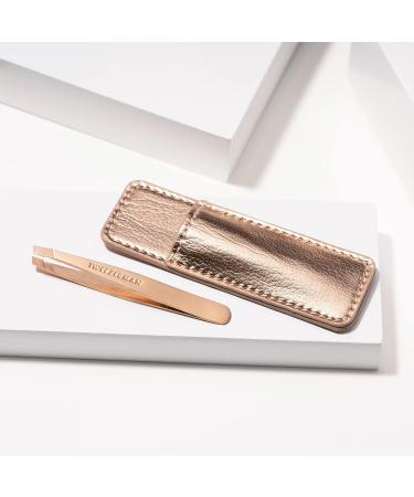 Tweezerman Rose Gold Mini Slant Tweezer with Case - Precision Hair Removal Tool - Buy Online on GoSupps.com
