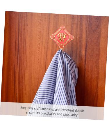CHILDWEET Wall Hook 2pcs Hook up Towel Hooks Metal Clothes Hanger Metal Hanger Door Hooks Chinese Knot Chinese Style 8x6cm Assorted Color - Buy Online on GoSupps.com