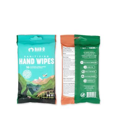 BAR-D Antibacterial Hand Wipes with Essential Oils - 60 Wipes, Peppermint, Tea Tree Oil, Aloe Vera, Travel Size Sanitizing Hand Wipes - Disinfecting and Smelling Great - Buy Online on GoSupps.com
