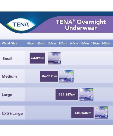 Tena Incontinence Underwear for Overnight Unisex Large 11 Count Large 11 count Solid - Buy Online on GoSupps.com