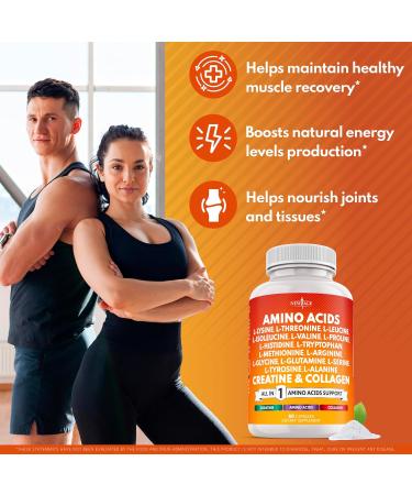 NEW AGE Amino Acids Supplement L-Lysine L-Threonine L-Leucine Isoleucine Valine L-Histidine L-Tryptophan L-Methionine L-Arginine L-Cysteine L-Glutamine L-Serine Aspartic Acid- 120 Count 60 Count (Pack of 2) - Buy Online on GoSupps.com