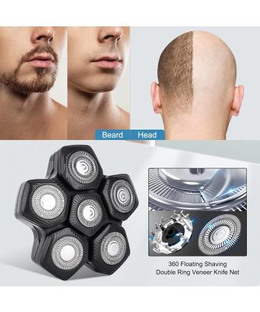 3 Pack 6D Magnetic Head Shaver Replacement Blades Head Electric Razor Replacement Heads Compatible with Muti modes Shaving Blades Shaver for Bald Men with 3 Cleaning Brush by Plantarecover 6d Black - Buy Online on GoSupps.com