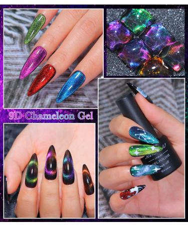 9D Cat Eye Gel Polish Set - Holographic Magic Galaxy Chameleon Effect - 6PCS - Buy Online on GoSupps.com