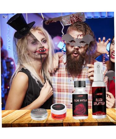 FRCOLOR Scar Wax & Coagulated Blood Makeup - Halloween Costume Decor (2 Sets) - Perfect for Haunted House & Special Effects - Buy Online on GoSupps.com