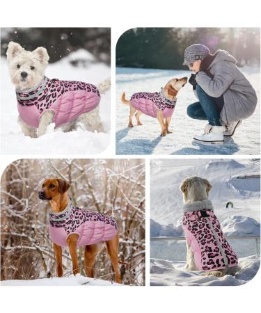 Kuoser Warm Dog Jacket - Reflective & Windproof Coat for Small & Large Dogs | Fashionable Winter Dog Coat in Pink XXL - Buy Online on GoSupps.com