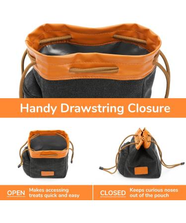 Buy Pecute Dog Training Treats & Portable Feed Bag Lightweight & Functional Pocket for Walking & Training - Stylish Black & Orange - Buy Online on GoSupps.com