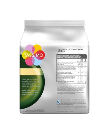Tassimo Jacobs Latte Macchiato Vanilla Capsules - 40 Count (5 Pack) - Delicious Coffee Pods for Perfect Caf Quality Drinks - Buy Online on GoSupps.com