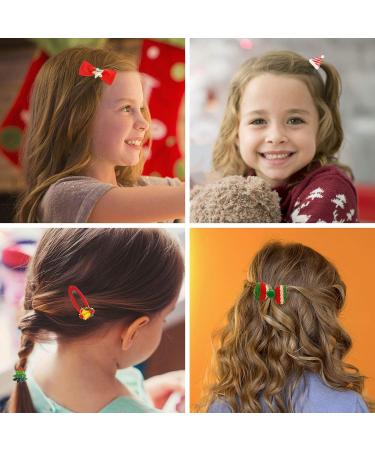 25 Pieces Christmas Hair Accessories Set for Girls | Clips Ties & Mini Hair Clips for Kids - Buy Online on GoSupps.com