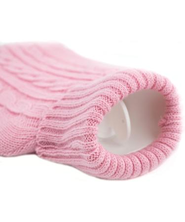 TRIXES Pink Knitted Hot Water Bottle Cover - 2 Litre Size - 31 x 20cm - Insulator Only - Buy Online on GoSupps.com