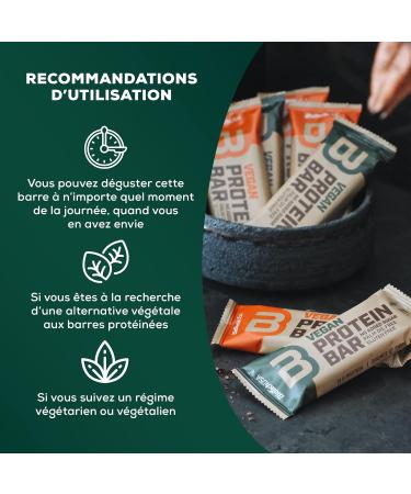 BioTechUSA Vegan Protein Bar Lactose and Gluten Free Protein Bar Vegetable Protein with Delicious Chocolate Icing and No Added Sugars 20 x 50 g Hazelnut Butter - Buy Online on GoSupps.com