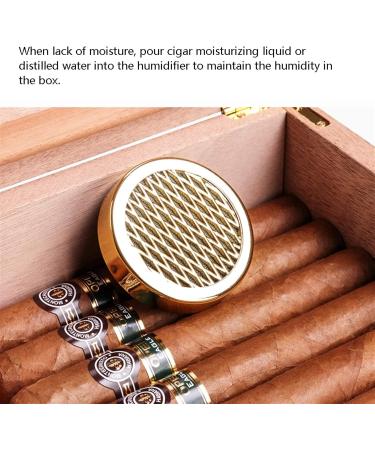 Humidor Cigar Box Desktop with Hygrometer and Humidifier Cedar Divider Holds 20-30 Cigars - Buy Online on GoSupps.com
