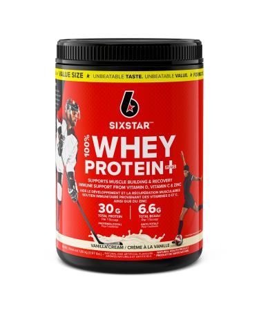 Whey Protein Powder Six Star 100% Whey Protein Plus Whey Protein Isolate & Peptides Lean Protein Powder for Muscle Gain Whey Isolate Protein Shake Vanilla 4 lbs Vanilla 39 Servings (Pack of 1)