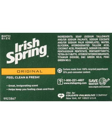 Irish Spring Original Deodorant Soap 3.75 Oz Bars - 8 Count | Unisex Soap - Buy Online on GoSupps.com