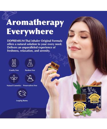 DDPremium Bundle 2 Pack Thai Herbal Inhaler with Menthol & Essential Oil - Yadom Original Refreshing Formula - Buy Online on GoSupps.com