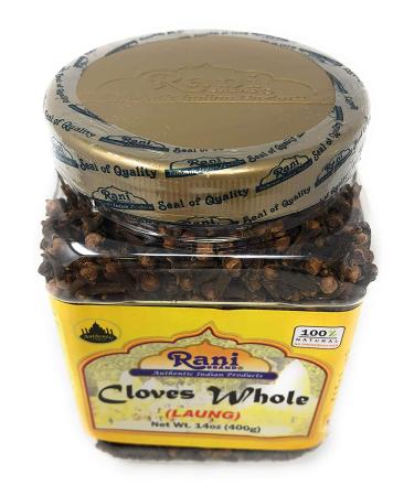 Rani Cloves Whole (Laung) 14oz - Hand Selected Spice for Food, Tea, Pomander Balls & Potpourri - All Natural & Non-GMO - Bulk PET Jar - Indian Origin - 14 Ounce Jar - Buy Online on GoSupps.com