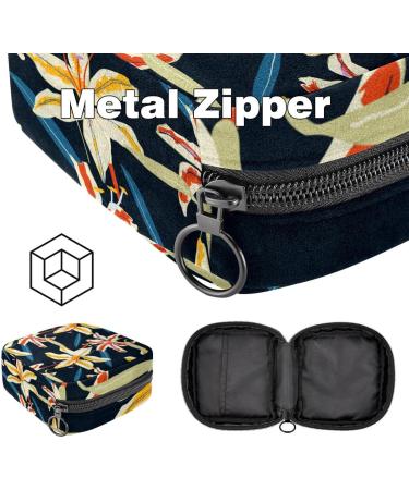 Portable Women's Menstrual Cup Bags | Stylish & Functional Floral Design for Teens - Black & Multi-Colored - Buy Online on GoSupps.com