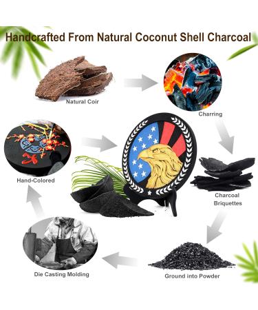 Art Charcoal Air Purifier | Activated Charcoal Odor Absorber & Moisture Remover | Enhance Home Decor | American Hawk - Buy Online on GoSupps.com