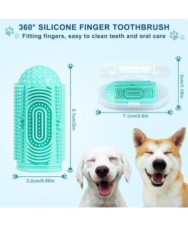 LDIIDII Dog Toothbrush Dog Finger Toothbrush 4 Pack Finger Toothbrush for Dog Cat Full Surround Bristles Dog Tooth Brush Silicone Puppy Toothbrush Easy Dog Teeth Cleaning & Dog Dental Care 4 Colours - Buy Online on GoSupps.com