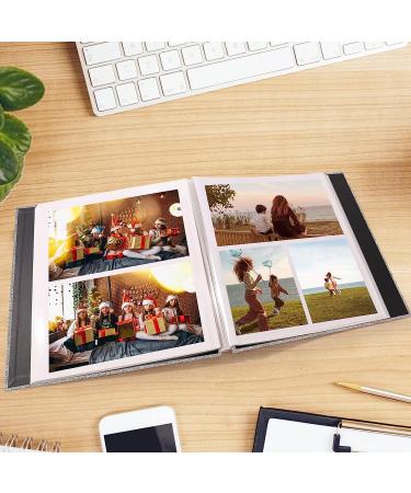 Self Adhesive Photo Album for 4x6 5x7 8x10 Pictures | Scrapbook with Magnetic Pages & Metallic Pen | Baby Wedding Family Memories | 11x10.6 Grey 40 Pages - Buy Online on GoSupps.com