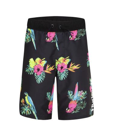 Nike Boys' Hrlb Parrot Floral Pull On SWM Board Shorts Scarlet 4 years