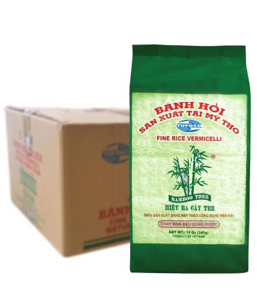 BAMBOO TREE - Fine Rice Vermicelli Green - 30 X 340 GR - Multipack 30 X 340 GR Fine - Green