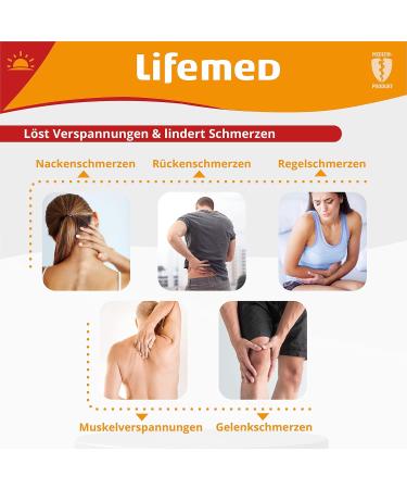 Lifemed Heat Pavement Plasters for Back Shoulders & Neck Pain Relief Drug-Free Thermal Pillows & Heat Belt (12 Packs) Ideal for Menstrual Pain & Back Rescuer - Buy Online on GoSupps.com