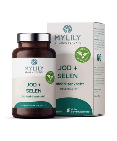 MyLILY thyroid power I thyroid Support I with desire to have children i iod and selenium i folat i 100% vegetable i vegan nutrition i for metabolism i 90 capsules i thyroid tablets