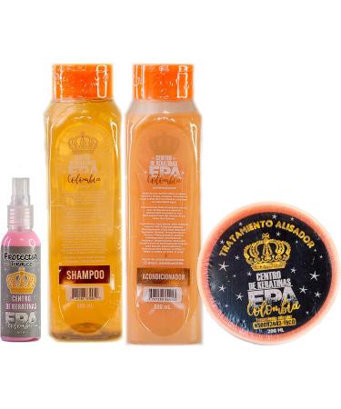 EPA COLOMBIA KERATINA BOTOX CAPILAR for dyed hair Minicombo Set Shampoo. Conditioner Brush Botox capilar 200ML Thermal protector spray BOTOX EPA COLOMBIA Minicombo Cabellos tinturados - Buy Online on GoSupps.com