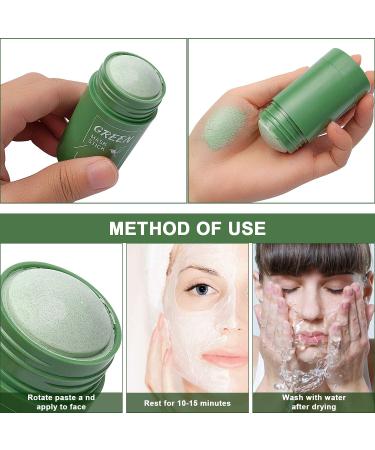  FOCUSUN Green Mask Stick Blackhead Mask Face Mask Purifying Green Tea Stick Oil Control Anti-Acne Peel-Off for Blackheads Regulates the Balance Between Water and Oil - Buy Online on GoSupps.com
