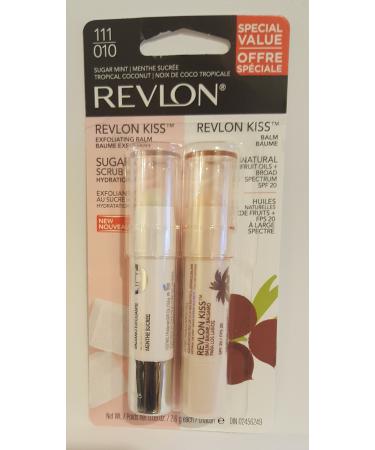 Revlon Kiss Balm Tropical Coconut + Revlon Kiss Sugar Scrub Sugar Mint Duo