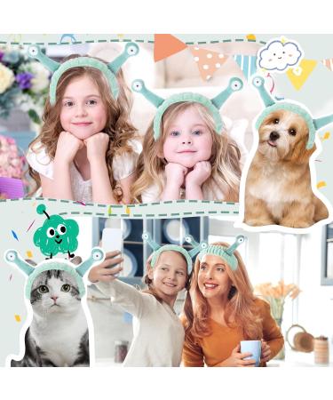 Molain Cute Cartoon Face Washing Headband - Fleece Elastic Hair Band for Women - Creative Spa & Makeup Accessory in Light Green - Buy Online on GoSupps.com