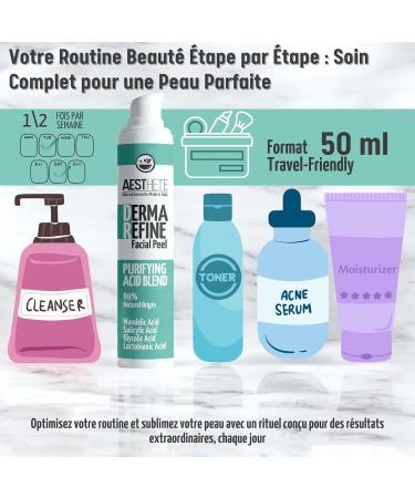 50ml Facial Peeling With Mandelic Acid Glycolic Acid And Salicylic Acid AHA And BHA 10% Exfoliating Jelly For Sensitive Skin Anti-Blackheads Acne And Enlarged Pores - Made In Italy - Buy Online on GoSupps.com