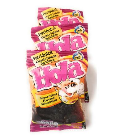 Salado Agriculce - Saladulces HOLA Lobito - Sweet and Sour Flavored Salted Plums - 3.5 oz - 3 units