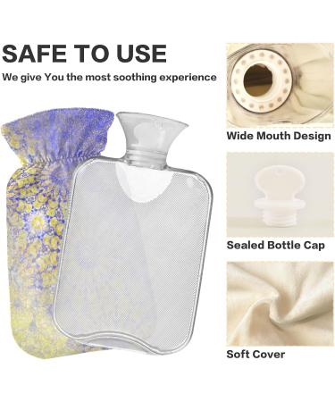 Buy NAANLE Mandala Flower Hot Water Bottle - 1L Transparent Cover for Back Pain Relief & Hot/Cold Therapy | Perfect Hand & Foot Warmer - International Shipping Available! - Buy Online on GoSupps.com