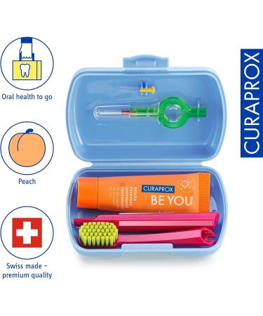 Curaprox Travel Set Blue - Ultimate Oral Care for On-the-Go | International Shipping Available - Buy Online on GoSupps.com