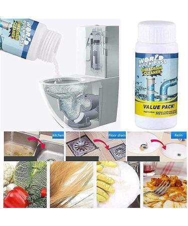Herios Drain Foam Cleaner Pipe Dredge Deodorant Foam Cleaner Liquid Hair Drain Clog Remover & Cleaner Quick Foaming Toilet Clean for Toilets Sinks Tubs (1pcs) - Buy Online on GoSupps.com