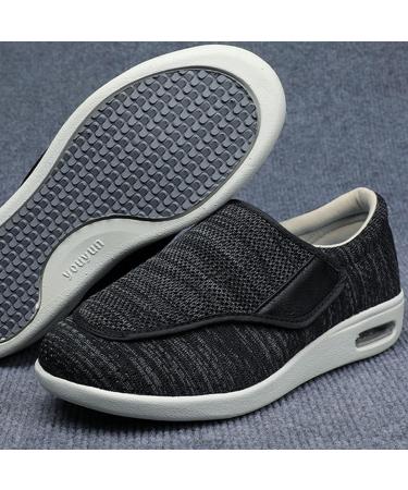 KXSM Unisex Diabetic Slippers | Memory Foam | Adjustable Open Toe | Comfort Shoes for Swollen Feet | Grey 41EUR - Buy Online on GoSupps.com