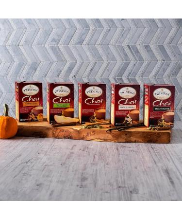 Twinings Decaffeinated Chai Tea Black Tea Blend - Sweet & Spicy Flavor - 20 Count Pack - Buy Online on GoSupps.com