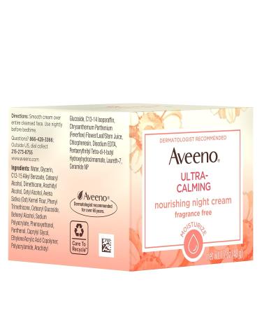Aveeno Ultra-Calming Night Cream for Dry Sensitive Skin - 1.7 oz (Pack of 3) - Buy Online on GoSupps.com