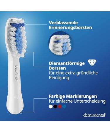 Demirdental Brush Heads for Oral-B Pulsonic - Extra Clean Hard Brush Heads 4 Pack - International Shipping Available - Buy Online on GoSupps.com