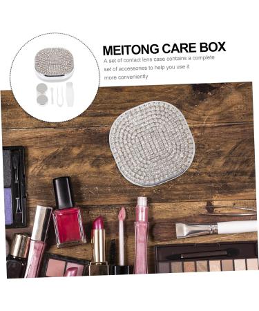 Solustre Colored Contact Lenses Care Box - 2pcs Invisible ABS Plastic Container in Various Colors - Compact & Travel-Friendly 7.1x7.1x2.5cm - Buy Online on GoSupps.com