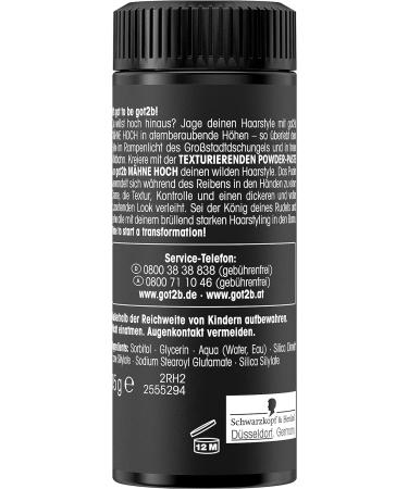 Schwarzkopf got2b Texturising Powder Paste Mane High Pack of 6 x 15 g - Buy Online on GoSupps.com