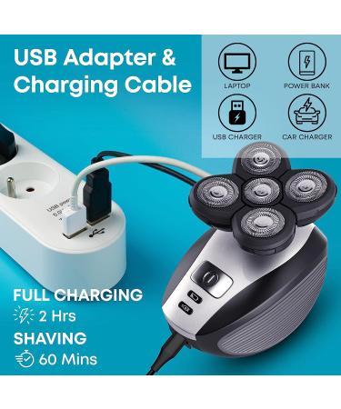 Bald Head Electric Shavers for Men - Cordless, Rechargeable, Waterproof Grooming Kit - Buy Online on GoSupps.com