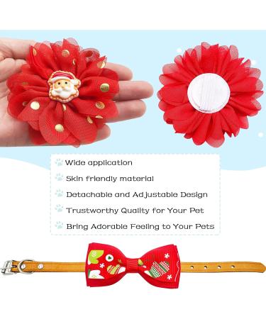 BIPY 10PCS Dog Christmas Collar Bow TiesÂ Xmas Dogs Collar Bowties for Pet Small Medium Cats Kittens Puppy Bow Ties Collar Charms for Xmas Parties Grooming Accessories Christmas 2 bowties+2 flowers - Buy Online on GoSupps.com