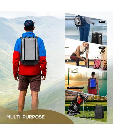 Travel Shoe Bag: Upgraded AXJ Shoe Bag with Anti-loss Keychain, Two-way Carabiner, and Hidden Pouch - Stylish Sneaker Bag for Men & Women (Grey) - Buy Online on GoSupps.com